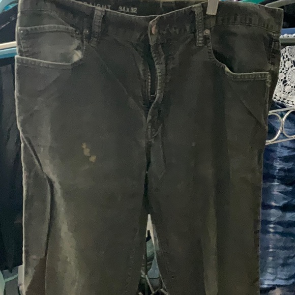 GAP Straight Leg Black Corduroy Jeans Black 34x32 - Picture 6 of 7